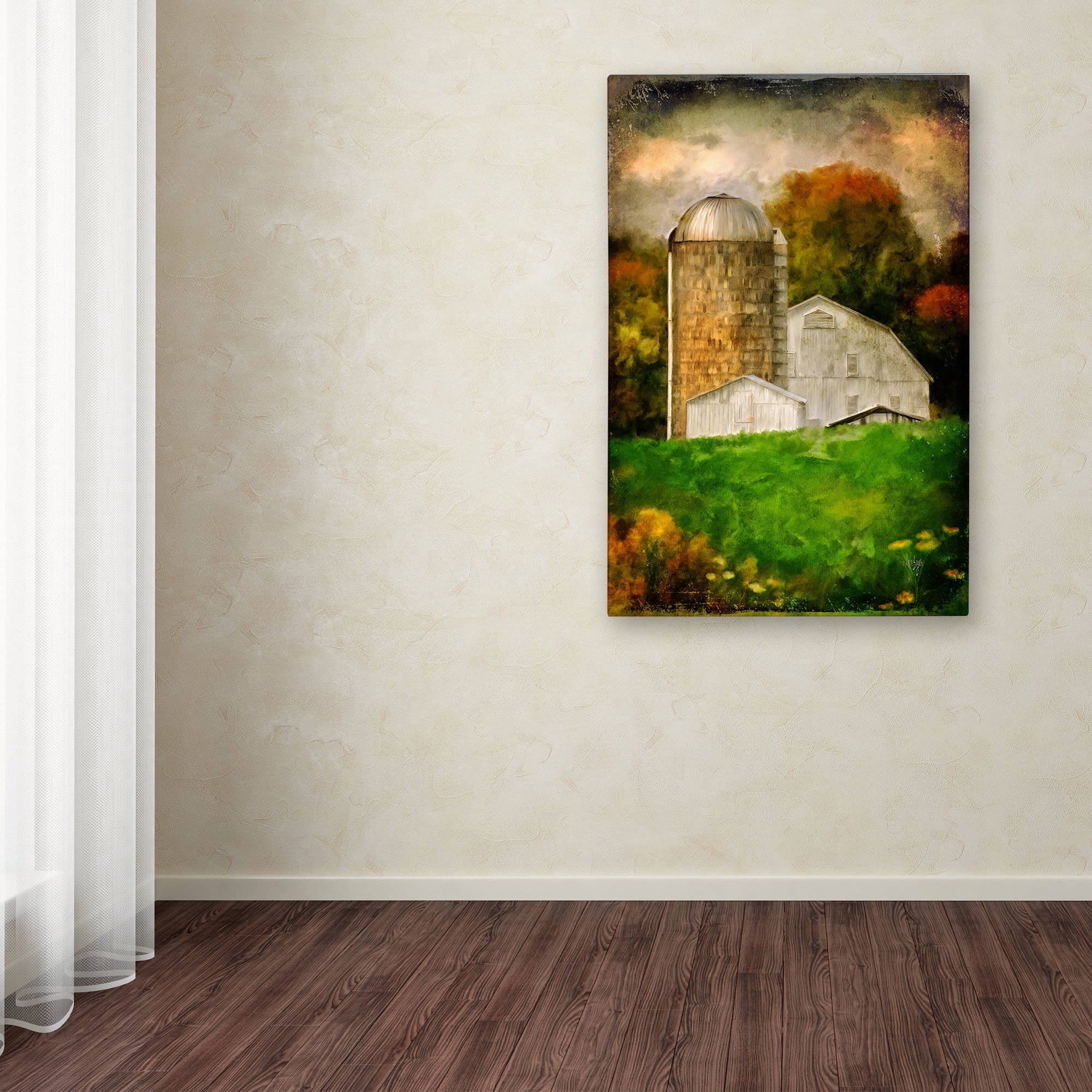 Trademark Fine Art "Down on the Farm" Canvas Art by Lois Bryan
