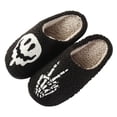 thumbnail image 2 of Pantuflas Peludas Suaves Con Esqueleto Halloween Antideslizantes para Hombres Y Mujeres, 2 of 9