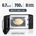 thumbnail image 3 of Nostalgia Retro 0.7 cu. ft. Countertop Microwave, Black, 3 of 8