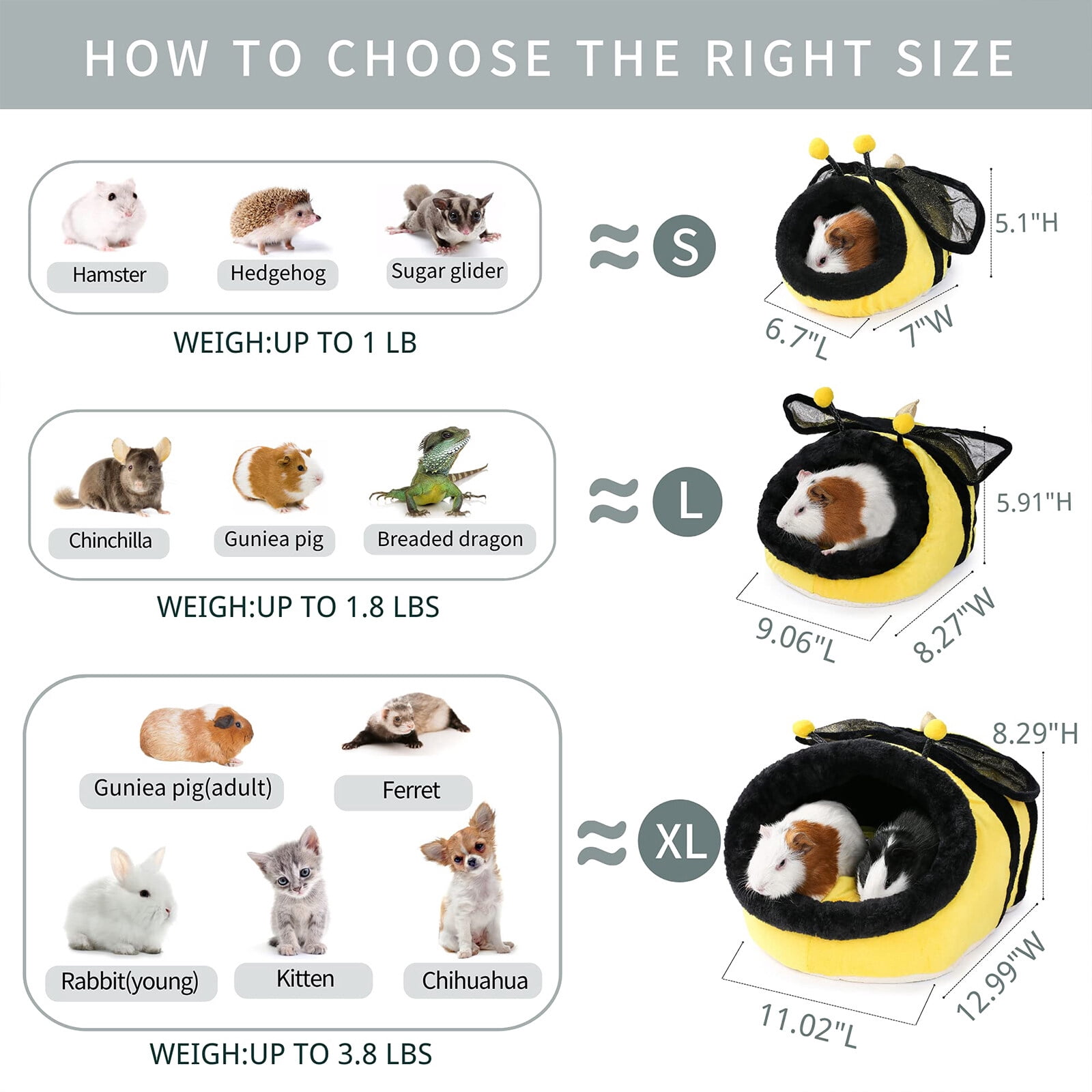 Chinchilla Hedgehog Guinea Pig Bed Accessories Cage Toys Bearded Dragon House Hamster Supplies Habitat Ferret Rat