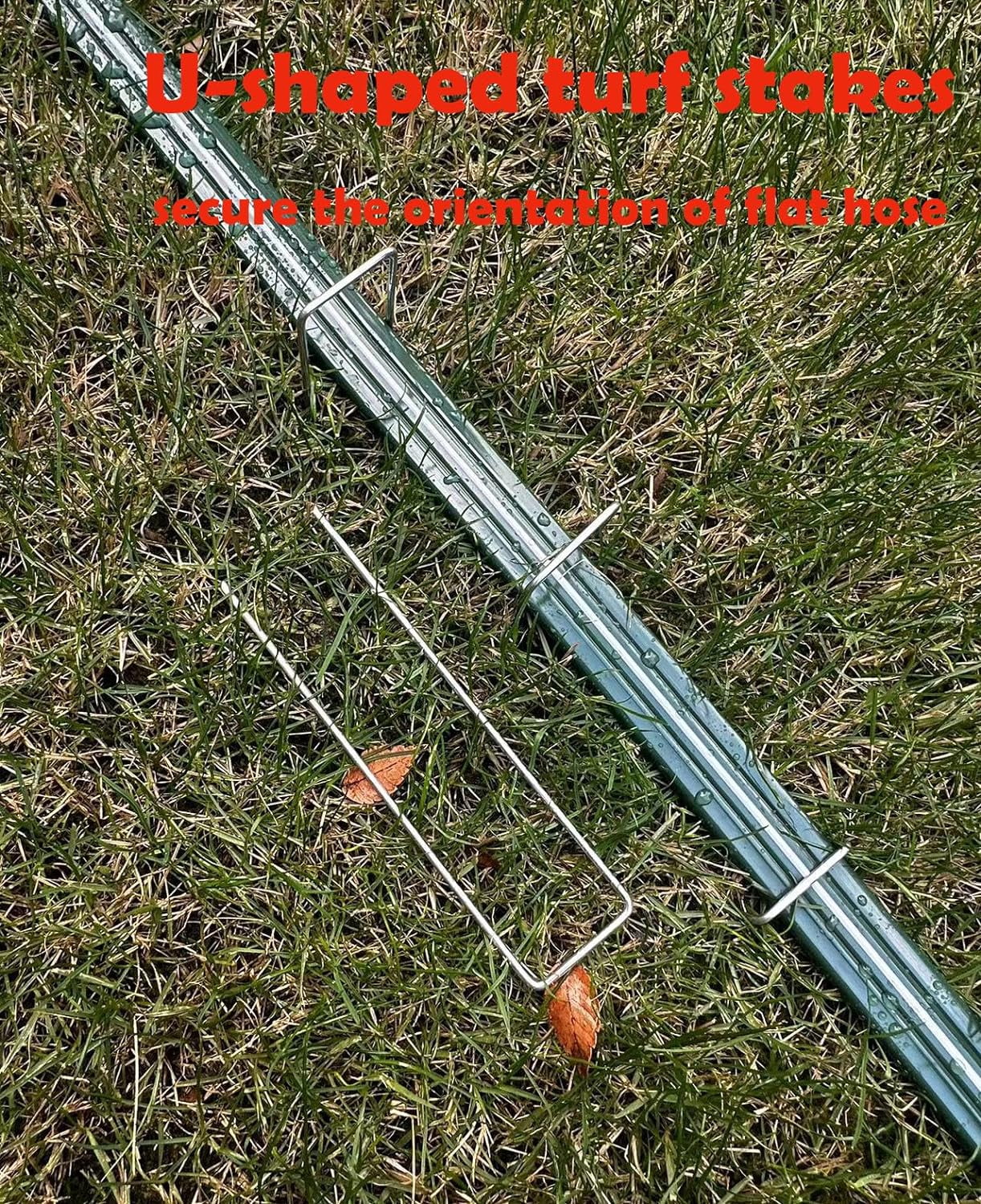 2025 Sprinkler Hose & Soaker Hose for Yard - 25 FT Reinforced Flat Garden Hose with Holes, Heavy Duty No-Kink Lawn Irrigation Hose (Includes Stakes, High Pressure Spray)