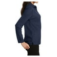 thumbnail image 3 of Yellow Rooster Women's Silk Touch Long Sleeve Polo Shirt Navy XL, 3 of 6