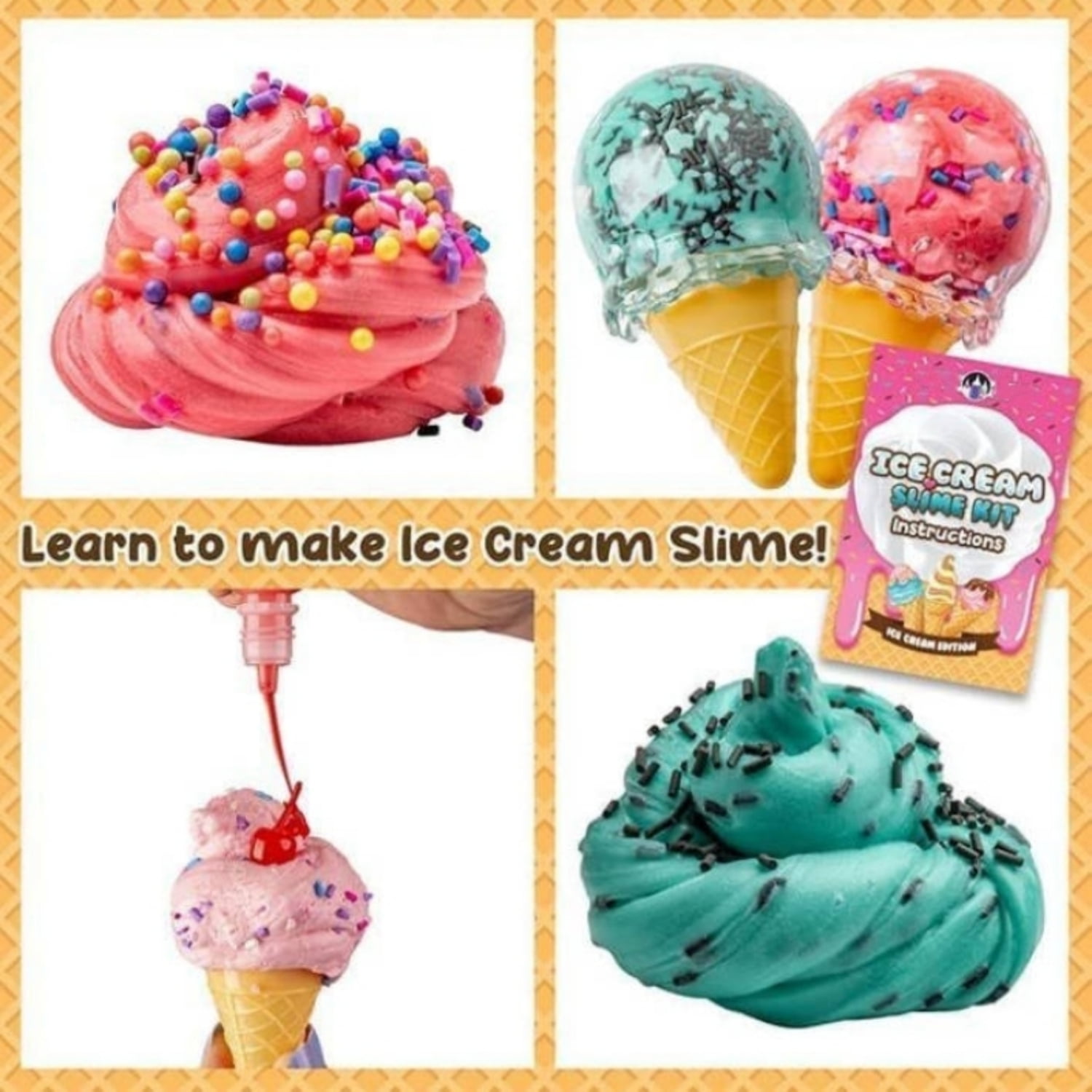 INTIGE Ice Cream Series/lollipop Series Clay Toys, Slime Making Kit, Suitable for Various Themed Party Games
