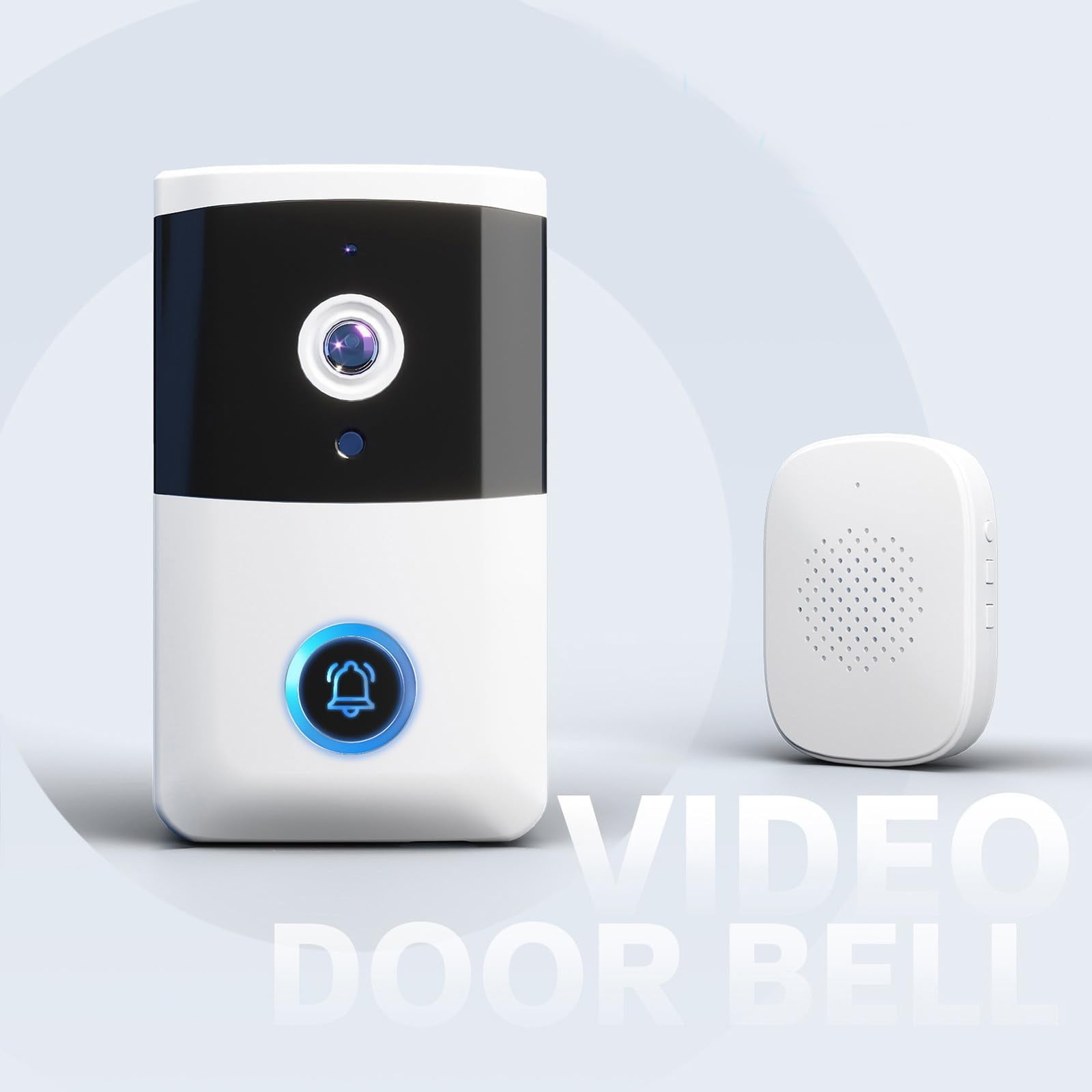 X3 Wireless Video Doorbell, Upgrade WiFi Smart Video Door Bell Kits, Two-Way Audio, HD Video, Night Vision, Cloud Storage, 1000mAh,Easy Installation, For Home