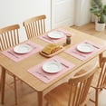 thumbnail image 3 of Placemats Set of 4 Waterproof Placemats for Kitchen Dining Table Decor Heat Resistant  Table Mat Lotus Root Pink 17.7x11.8inch, 3 of 6
