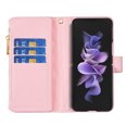 thumbnail image 5 of for Z Fold 4 Women Wallet Case, Magnetic Leather Purse Zipper Wallet Folio Flip Credit Card Coin Case Stand with Wristp Hand Strap Lanyard Compatible with Samsung Galaxy Z Fold 5 5G 2022, Pink, 5 of 10