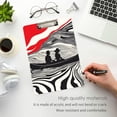 thumbnail image 3 of FORMRS Acrylic Clipboard with Low Profile Clip Standard A4 Letter Size, 12.5" x 9", Black Illusionary Boat, 3 of 8