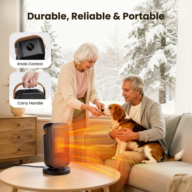 ATUPEN Space Heater, Quiet & Safe Portable Electric Heater for