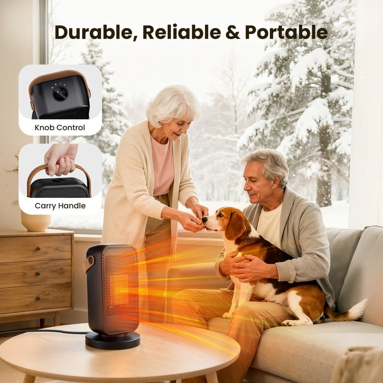 ATUPEN Portable Electric Space Heater, 1200W Ceramic photo 8