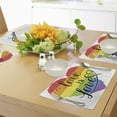 thumbnail image 4 of Ambesonne Pride Place Mats Set of 4, Love is Love Art LGBT, Standard Size, Multicolor, 4 of 6