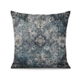 thumbnail image 3 of Ethnic Design Boho Decorative Linen Blue Carpet Pattern Throw Pillow Covers 18 X 18 Inch, Set Of 4, Linen Study Sofa Cushion Cover Indoor Living Room Home Decor, 3 of 6