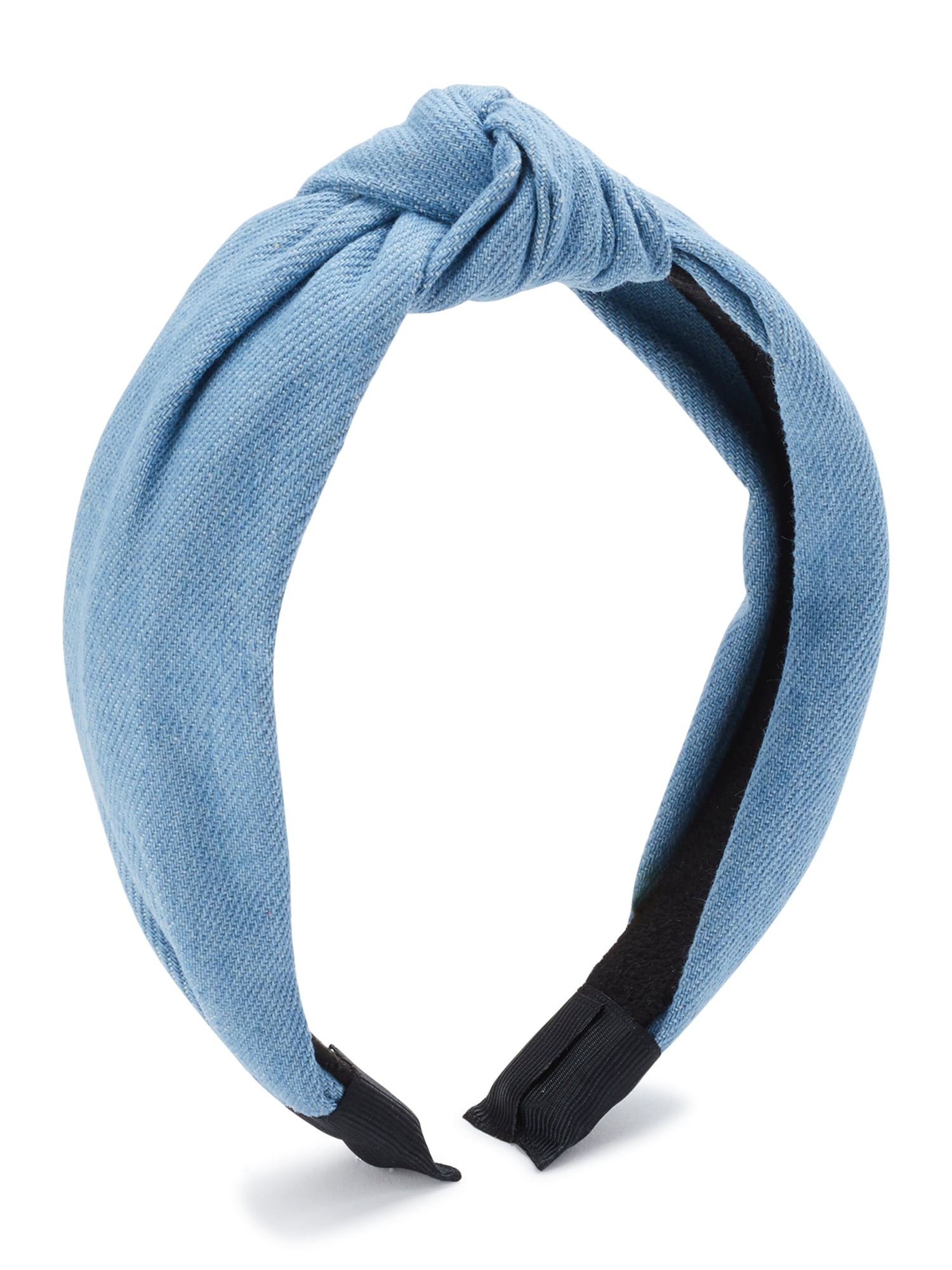 2 Colors Denim headband,Top knot headband,Cotton headband with top knot,Denim hair accessory,Dark blue knotted headband,Light blue headband
