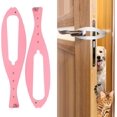 thumbnail image 1 of 2pcs Chat Porte Loquet, Flex Loquet Chat Bouchon de Porte avec Sangle Réglable 2,5-6 "de Large, Facile à Installer, 1 of 5