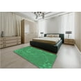 thumbnail image 4 of Ahgly Company Indoor Square Patterned Neon Green Area Rugs, 6' Square, 4 of 6