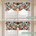 thumbnail image 5 of Tie Up Valance Curtain for Kitchen, Summer Colorful Tropical Plants Rod Pocket Short Curtains Adjustable Tie-Up Shade Valances, Blossom Floral Leaves Window Treatment for Bathroom Living Room Bedroom, 5 of 9