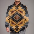 thumbnail image 4 of BiZtdJrK Men Aztec Jacket Fleece Lined Long Sleeve Zipper Jackets Vintage Ethnic Print Loose Casual Coat Winter Thickened Warm Jacket Prime Day Sales Today Orange XXXL, 4 of 5