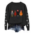 thumbnail image 1 of WEAIXIMIUNG Chandail en Molleton Court Grande Taille Noël Oversize Femmes Manches Longues Col Rond Chandails en Molleton Imprimé Poulet Léger Ample Haut, 1 of 5