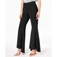 thumbnail image 2 of Pantalones acampanados de pierna ancha informales altos y bajos para mujer de INC, negro, 12 estándar, 2 of 2