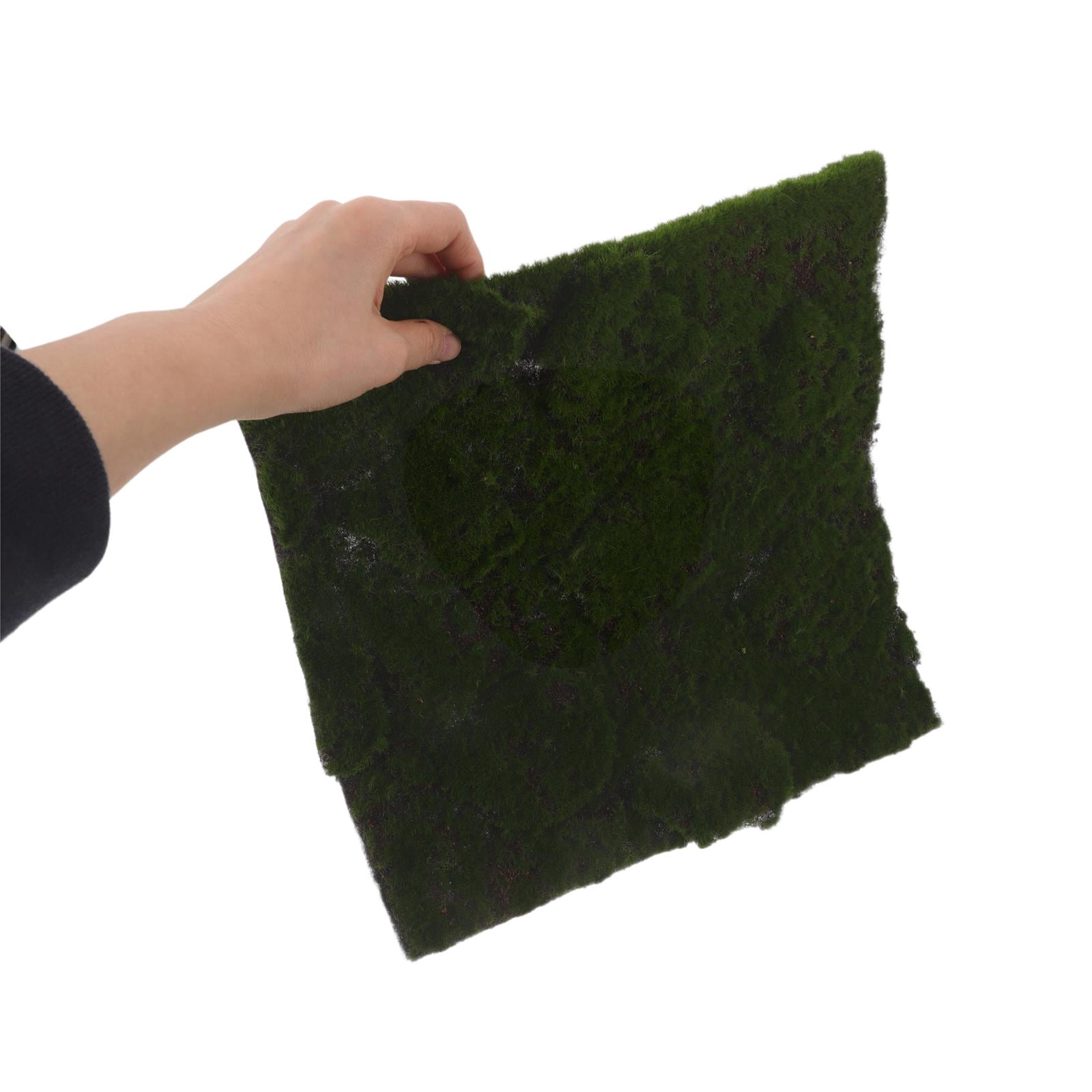 DEEPCRAFF Realistic Artificial Moss Grass Mat for Home Decor, Green Faux Moss Rug for Indoor Outdoor Decoration
