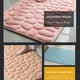 thumbnail image 3 of Alfombra de baño con relieve de adoquines, felpudo antideslizante para suelo de bañera, ducha, espuma viscoelástica, 3 of 4