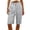 Blue, variant on Tnhcen Women's High Waisted Wide Leg Knee Length Shorts Casual Linen Blend Pocketed Elastic Waist Summer Beach Vacation Plus Size Shorts S-3XL