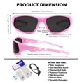 thumbnail image 3 of Gafas de Sol Polarizadas NULOOQ para Niños Edad 4-12 en Color Rosa Mate, 3 of 5