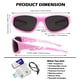 thumbnail image 3 of Gafas de Sol Polarizadas NULOOQ para Niños Edad 4-12 en Color Rosa Mate, 3 of 5