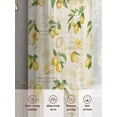 thumbnail image 6 of Sheer Curtains 63 Inches Long 2 Panels, Summer Farm Lemon Rod Pocket Curtain Voile Draperies, Vintage Country Fruit on Newspaper Light Filtering Window Treatment for Living Room Kitchen Bedroom, 6 of 8