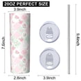 thumbnail image 3 of Pioneer Flower Floral Print Pattern 20oz Skinny Tumbler with Straw & Lid, Double Wall Vacuum Insulated Cup, Leak-Proof, Cup Holder Friendly, Hot 6H Cold 12H, 3 of 6