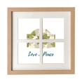 thumbnail image 1 of Brown Green Flower Paint Frame Wall Tabletop Display 4 Openings Picture, 1 of 3
