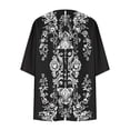 thumbnail image 5 of Cardigan Sweaters For Women Lightweight Cropped Casual Summer Printed Soft Button up Cardigan Sweater Coat for Fall and Winter, 5 of 6