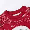 thumbnail image 5 of GYRATEDREAM Toddler Girls Boys Christmas Knit Sweater Baby Xmas Crewneck Snowflake Snowman Print Pullover Sweatshirt Knitwear Tops Kids Warm Fall Winter Clothes Red for 3-7Y, 5 of 7