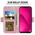 thumbnail image 5 of Compatible with T-Mobile Revvl 7 5G Wallet Phone Case and Tempered Glass Screen Protector Flip Credit Card Holder Stand Mandala Flower Cell Cover for Tmobile Revvl7 T Mobile Revel Tmo Women Pink, 5 of 9