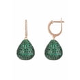 thumbnail image 3 of Latelita Valerie Pear Dangle Earrings 18ct Rosegold Plated Sterling Silver Dangle Lab Created  Round  Cubic Zirconia Green  Rosegold Perfect Partywear, 3 of 4