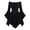 B-Black, variant on Women Corset Dress Off Shoulder Bell Sleeve Mini Dress Pockets Handkerchief Hem Comfotable Chiffon for Fairy Goth Ren Fair Vacation (Beige,XXXXXL)