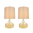 thumbnail image 3 of Aspen Creative 40204-12, Two Pack, 19" High Transitional Glass Table Lamp, Amber and Hardback Drum Shaped Lamp Shade in Natural, 10" Wide, 3 of 4