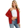 thumbnail image 6 of Chiclily Women's Long Sleeve Cardigan Lightweight Button Down Knit Sweater, S-2XL, 6 of 7