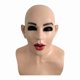 thumbnail image 1 of Casco de látex realista para cosplay femenino. Disfraz novedoso para Halloween y fiestas de disfraces. Casco completo de látex., 1 of 8