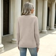thumbnail image 4 of Meltox Womens Pullover Knit Sweater Long Sleeve Crewneck Slim Fit Lightweight Basic Top Soft Ribbed Trim Casual Layering Shirt Camel XL, 4 of 8