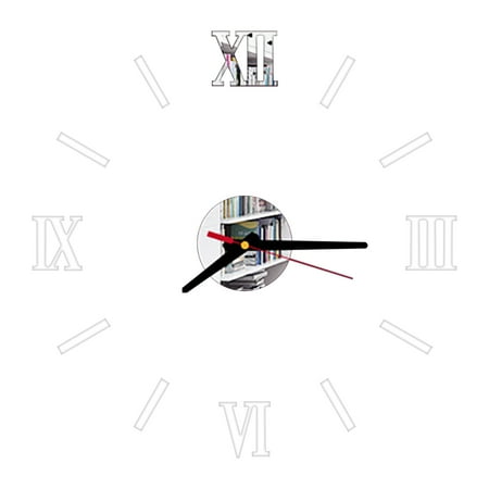 Giunmcul My Order Roman Digital Wall Clock Personality Silent Diy Acrylic Wall Sticker Decorative Wall Clock