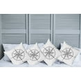 thumbnail image 2 of Ambesonne Compass Throw Pillow Cover 4 Pack, Windrose Directions, 24", Black White, 2 of 5