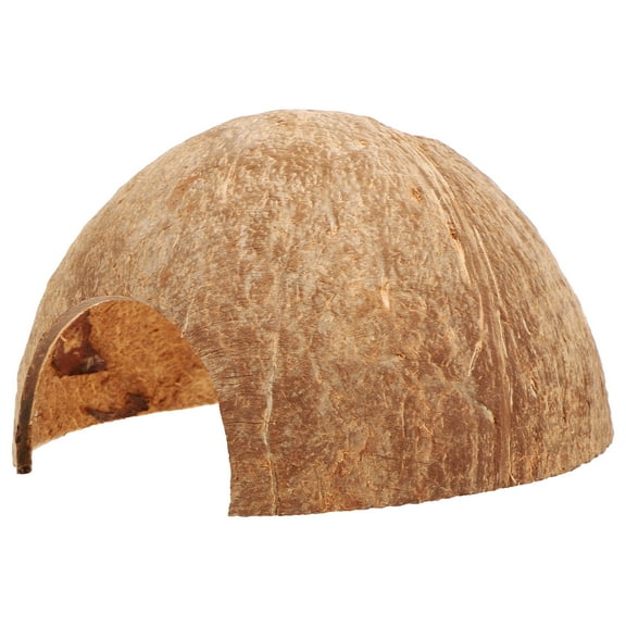 UEETEK Coconut Shell Hideout Reptile Shelter Natural Terrarium Decor for Lizards Spiders Snails