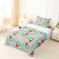 thumbnail image 3 of Castle Fairy Geometric Interlocking Circle Twin Sheets 3pcs,Abstract Rounded Block Bedding,Mint Orange Gray,1 Flat Sheet, 1 Fitted Sheet and 1 Pillowcase, 3 of 7