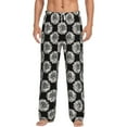 thumbnail image 2 of Goofa White Sunflowers Printed Soft Pajama Pants for Men, Wide Leg Comfy Casual Lounge Yoga Pants-X-Large, 2 of 9