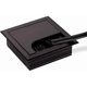 thumbnail image 5 of Pasacables de escritorio de 80 x 80 mm para mesa de escritorio, muebles para el hogar, cable cuadrado de aluminio anodizado negro, 2 unidades, 5 of 5