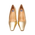 thumbnail image 2 of Ninety Union Blink Square Toe Pump On A Architectural 2.5 Inch Heel, Gold, 9, 2 of 5
