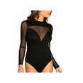 thumbnail image 5 of Womens Mesh Sheer Bodysuit Ladies Hollow Long Sleeve Leotard Tops Shirt Jumpsuit, 5 of 5