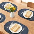 thumbnail image 2 of Unique Bargains 4pcs Faux Leather Placemats for Kitchen Dark Blue 17.7"x11.8", 2 of 6