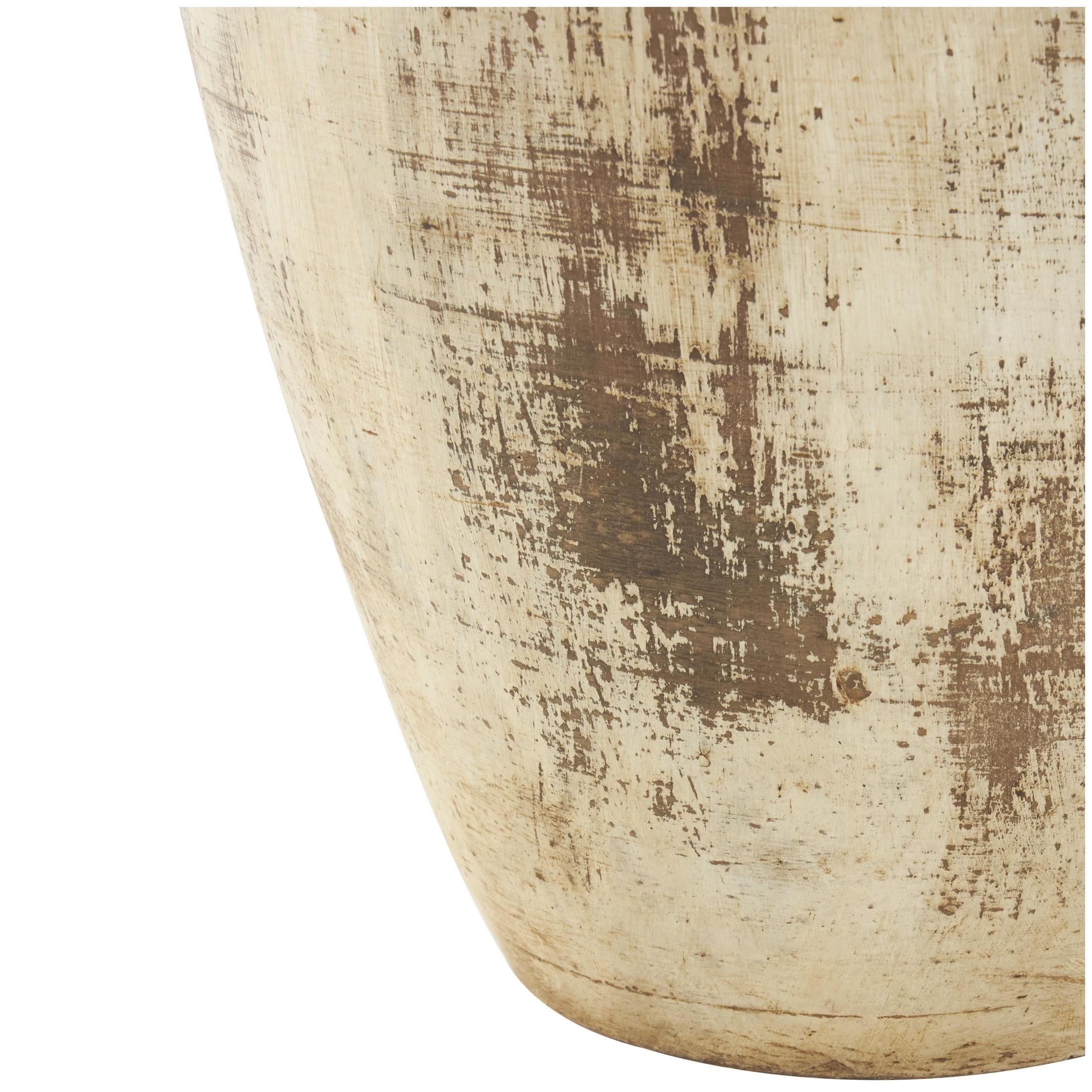 DecMode 22" Antique Style Distressed Brown Ceramic Vase