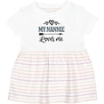 thumbnail image 3 of Inktastic My Nannie Loves Me Granddaughter Girls Baby Dress, 3 of 5